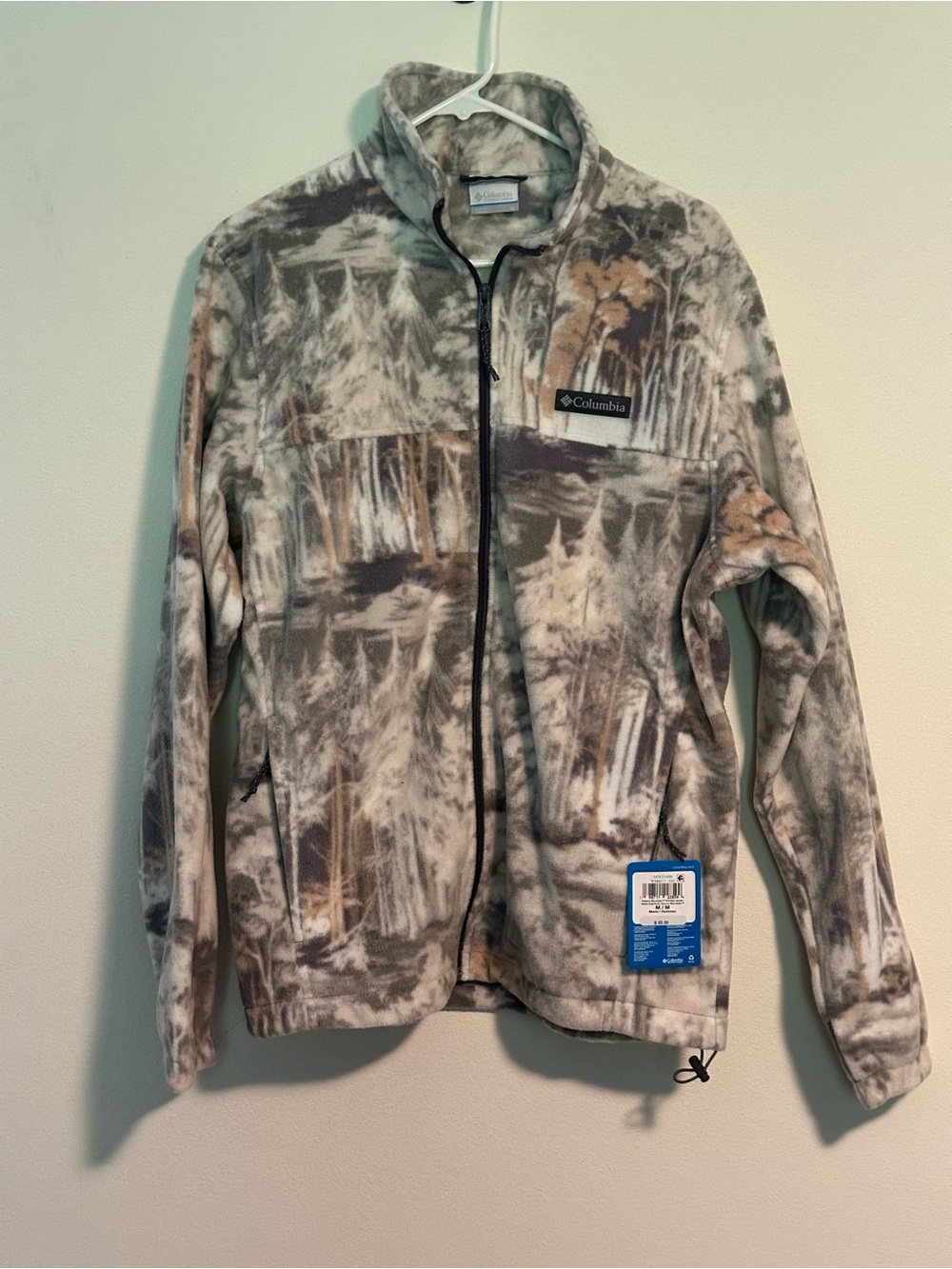 NWT Columbia Steens Mountain Printed Fleece Jacket Camo Men’s Medium Full Zip